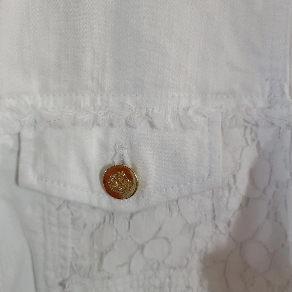 White Chico Jean Jacket - Picture 6 of 8